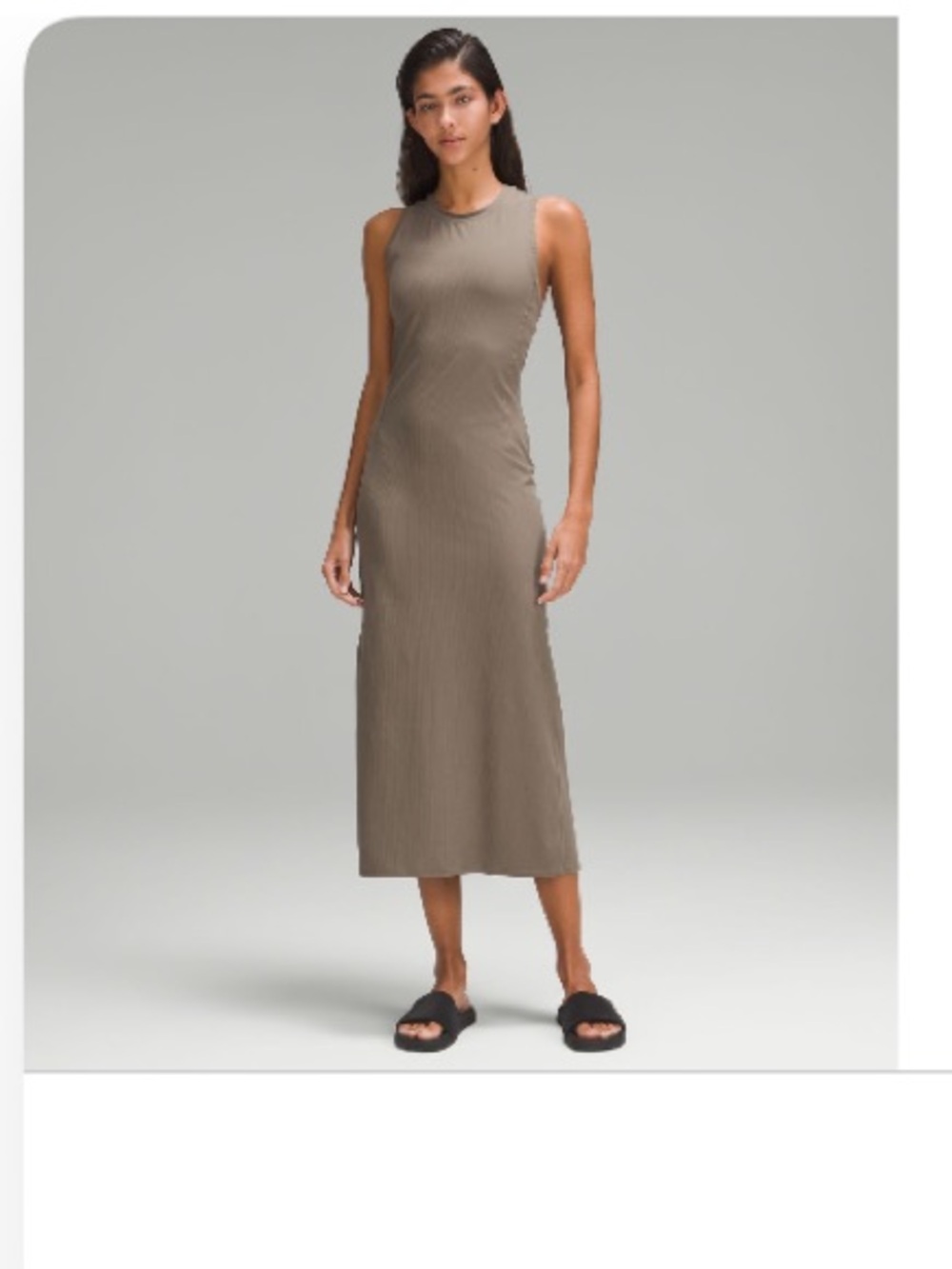 lululemon athletica All Aligned Ribbed Midi Dress - Nomad